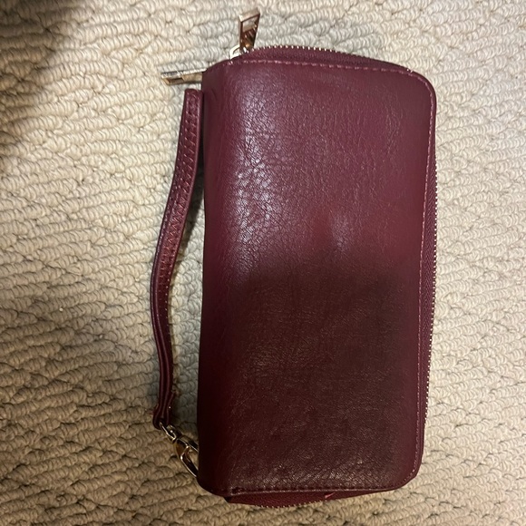 Burgundy MK double wallet - Picture 2 of 4